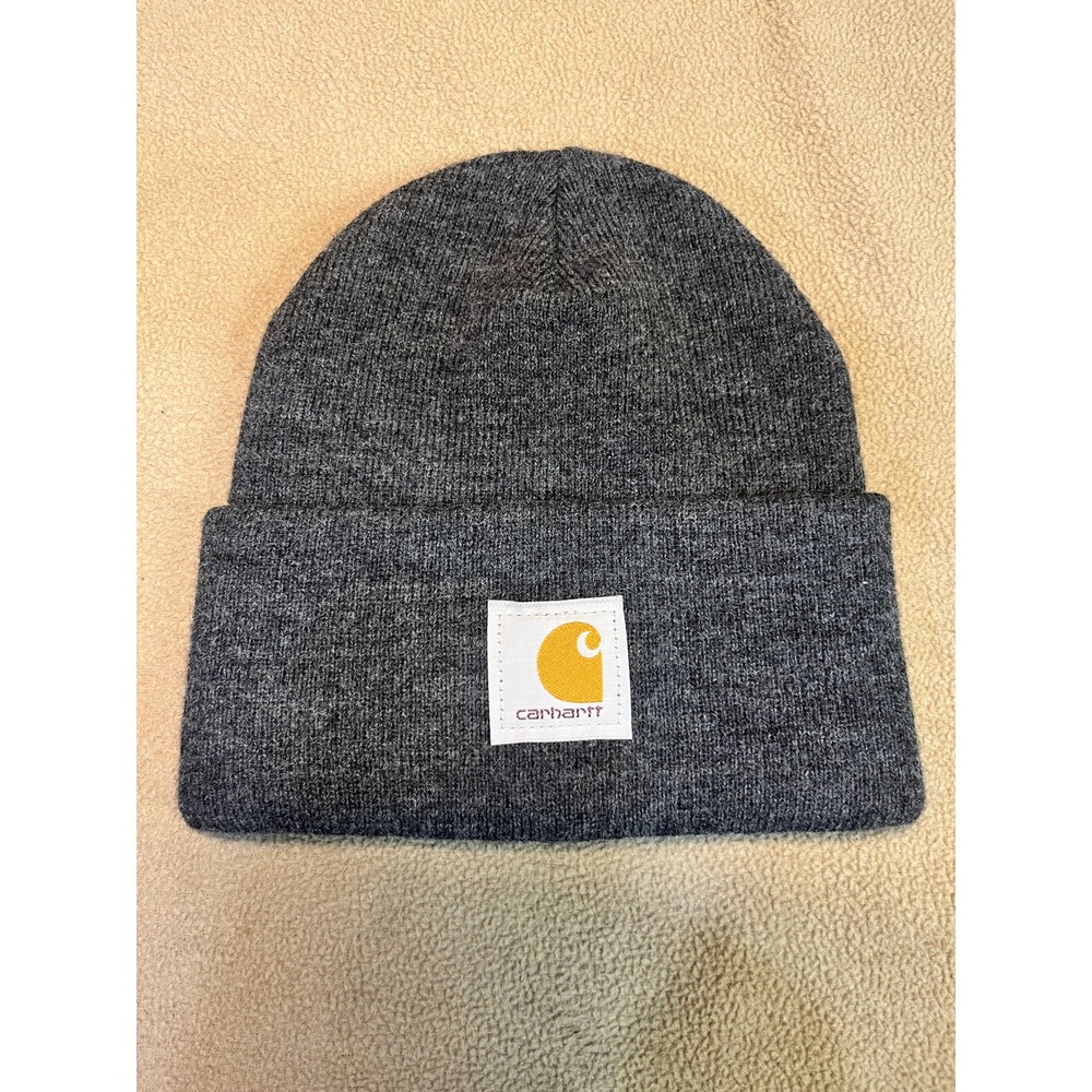 Carhartt‎ A18 Charcoal Grey Acrylic Watch Hat Beanie OS Made in USA S23